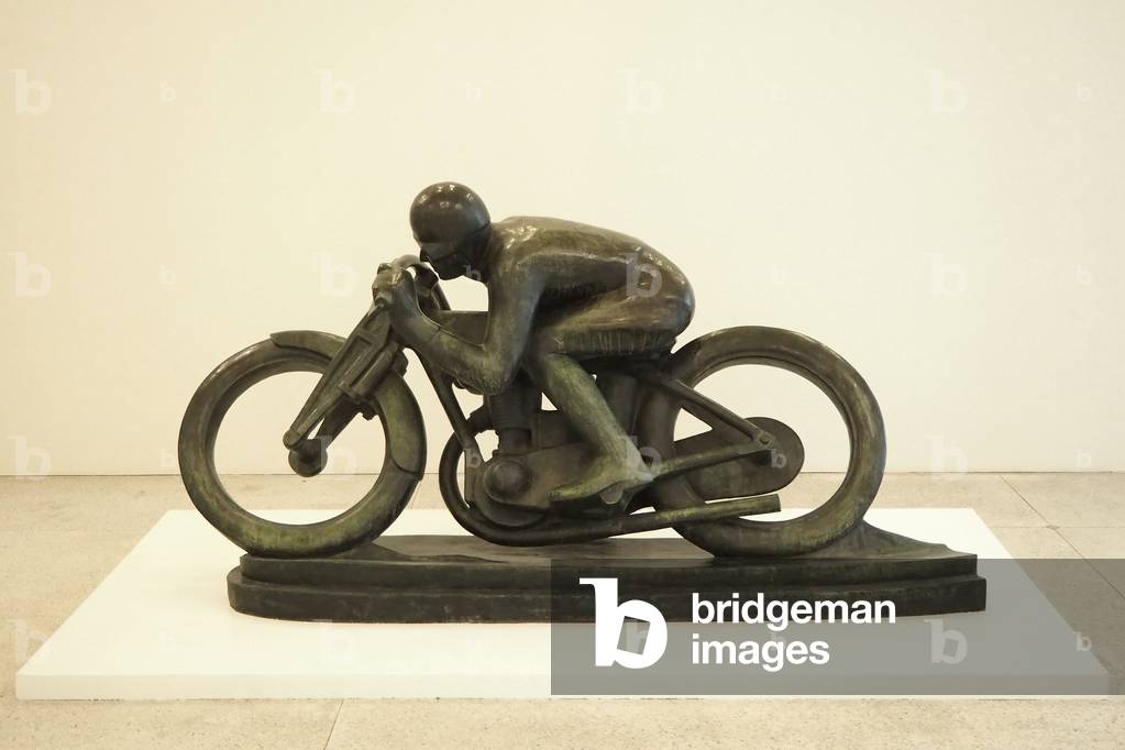Motorcyclist (Sunbeam) 1924 (bronze) by Otakar Svec
