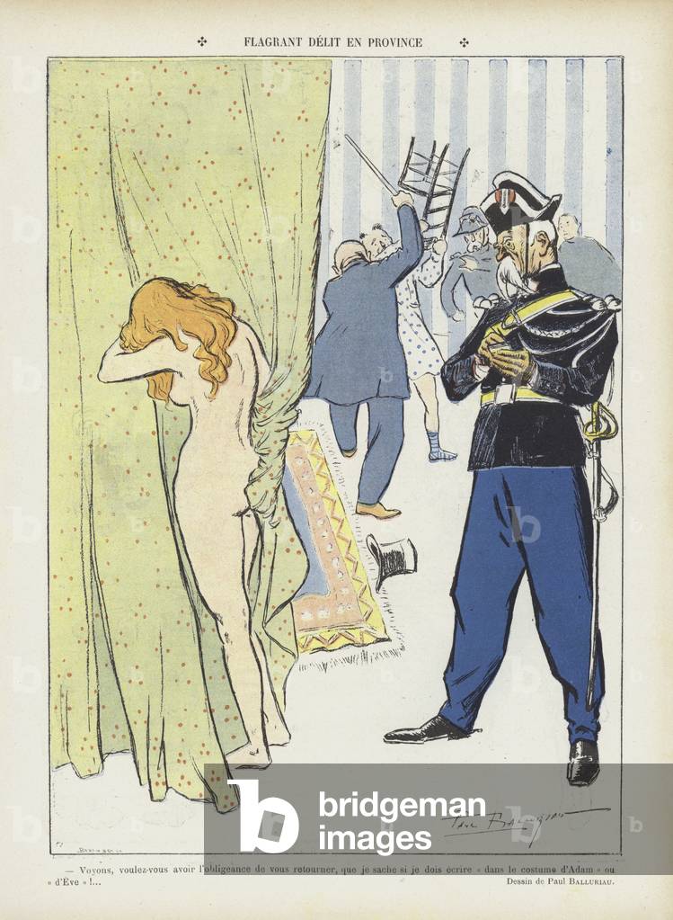 Illustration for Le Rire (colour litho)