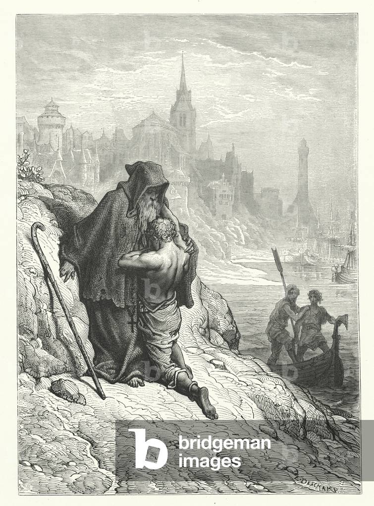 Illustrazione di Gustave Dore per La volta dell'antico marinaio di Coleridge (incisione)