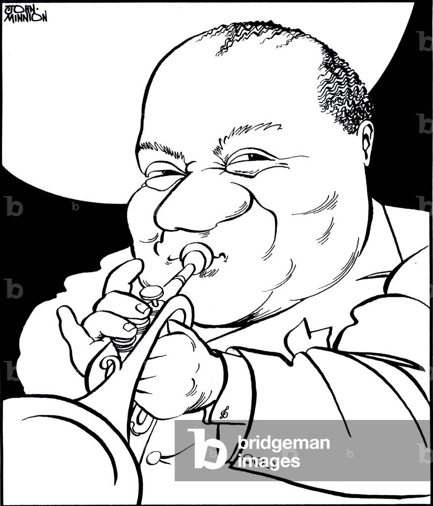 Louis Armstrong spielt seine Trompete