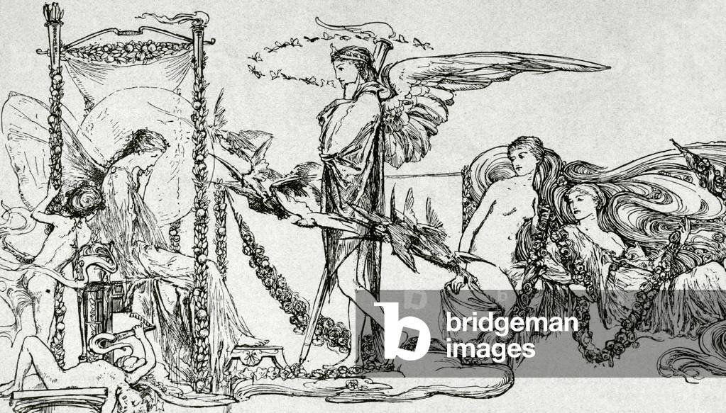 Eros and Psyche by Charles Ricketts, b/w