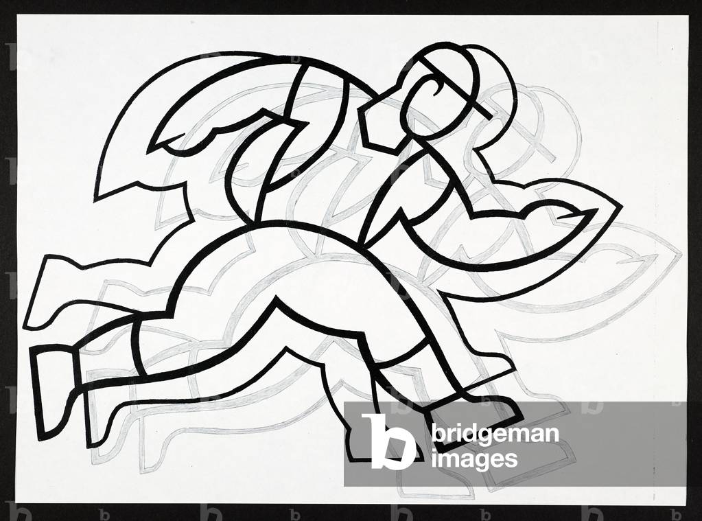 Bild von Zeichnung "Ohne Titel (Zeichnung)" von Manuel Bennett, b/w