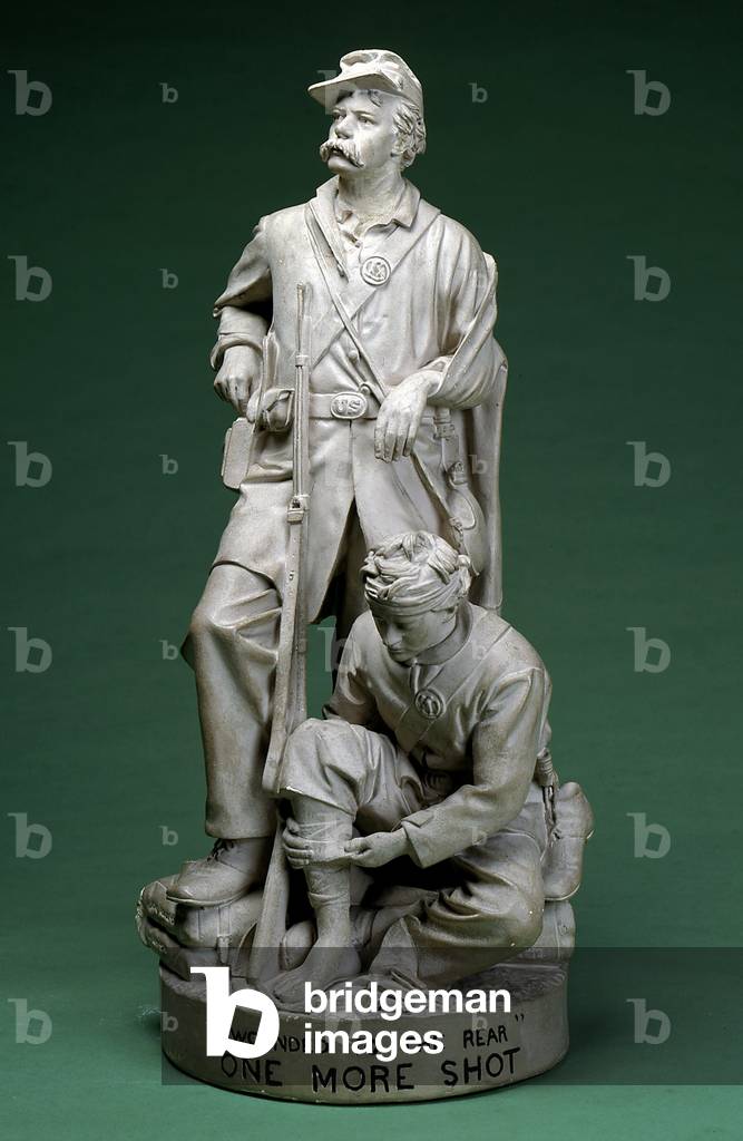 Wounded to the Rear, or One More Shot, 1864 (plaster)