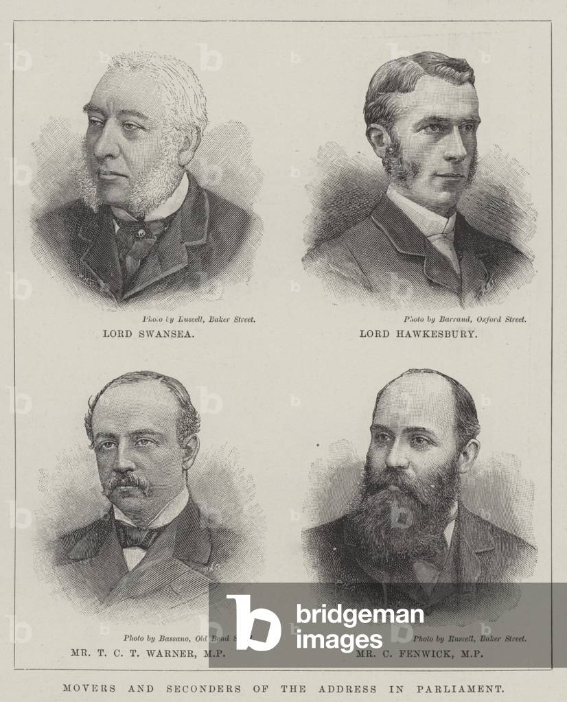 "Mover und Seconders der Ansprache im Parlament (Gravur)" 1894 von English School