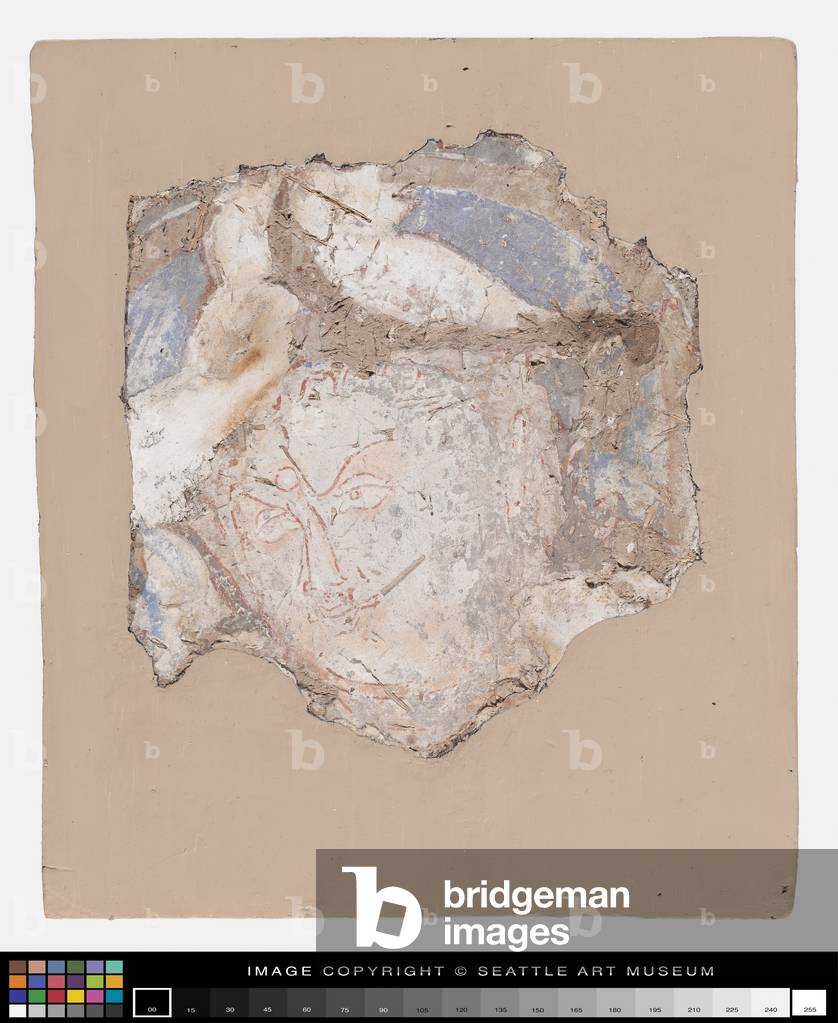 Buddhist Wall Painting Fragment, 6th-7th
century (Tempera)