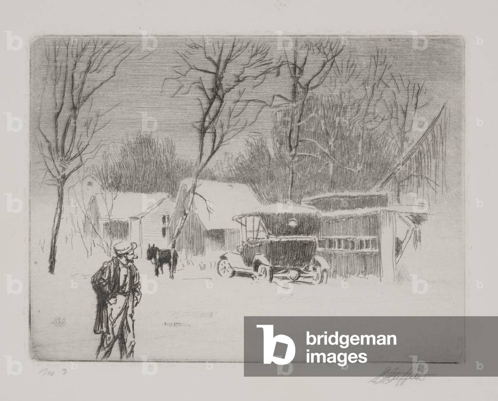 Sans titre : Scène d'hiver (gravure)