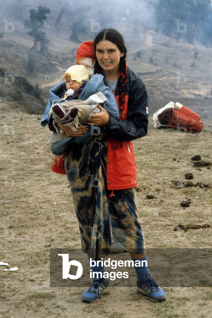 Image Of Nena Holguin wife Of Reinhold Messner With Daughter Layla In