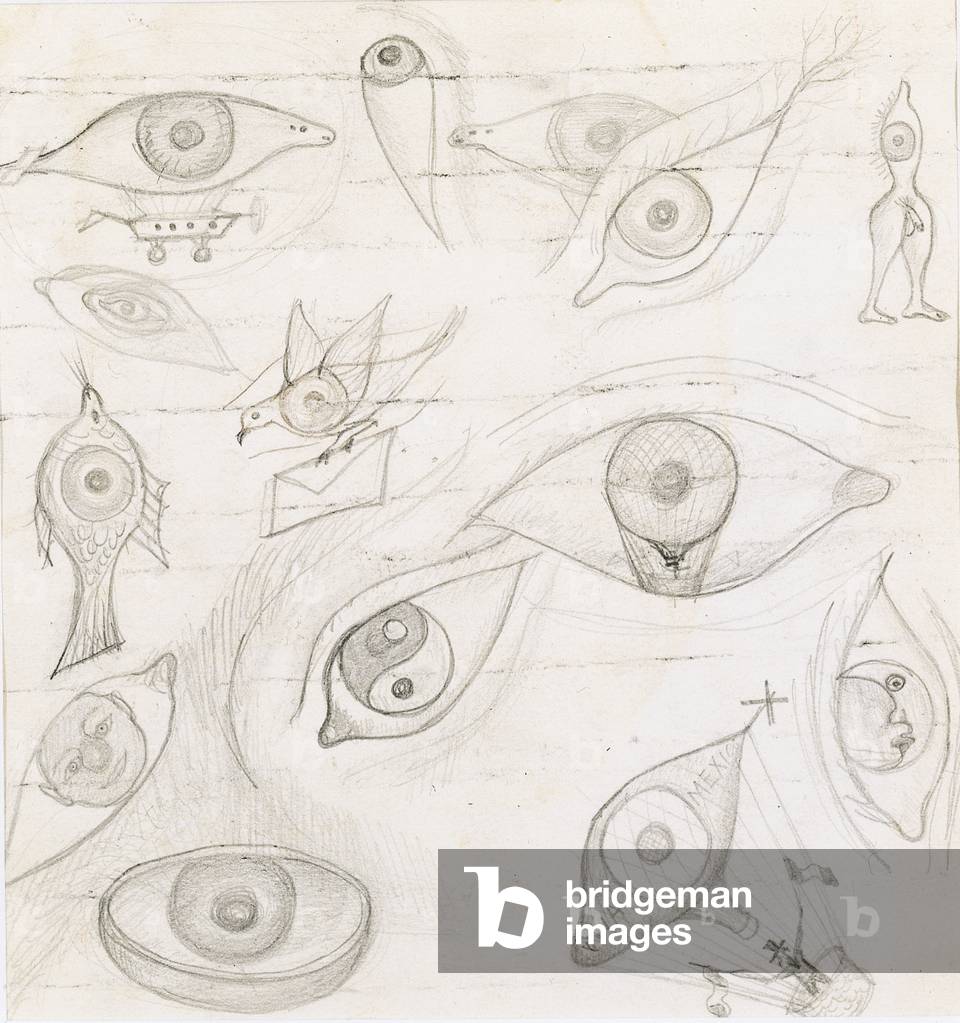 Immagine di Disegno "Dibujo de Ojos" 1935 di Frida Kahlo