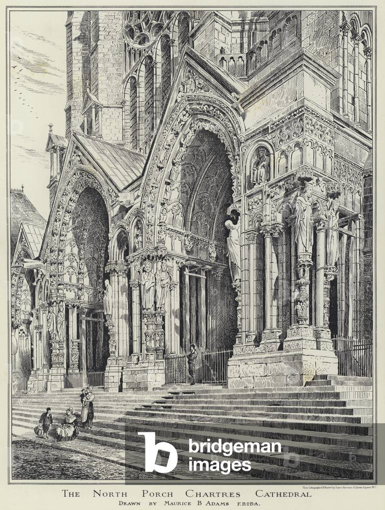La cathédrale de Chartres du Porche Nord (gravure)