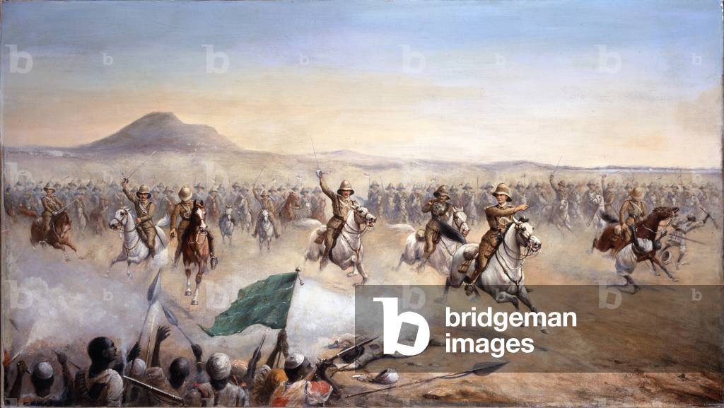 Die Anklage der 21. Lancers in Omdurman, 2. September 1898 (Öl auf Leinwand)