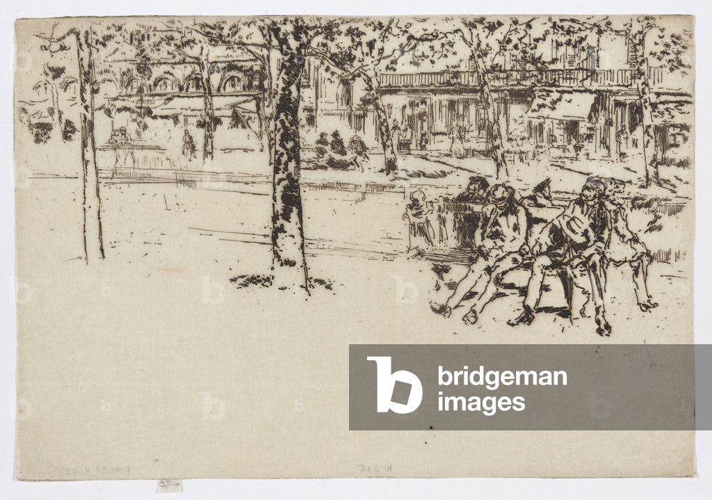Boulevard Poissonière, Paris, c.1892-93 (etching; ink on paper)
