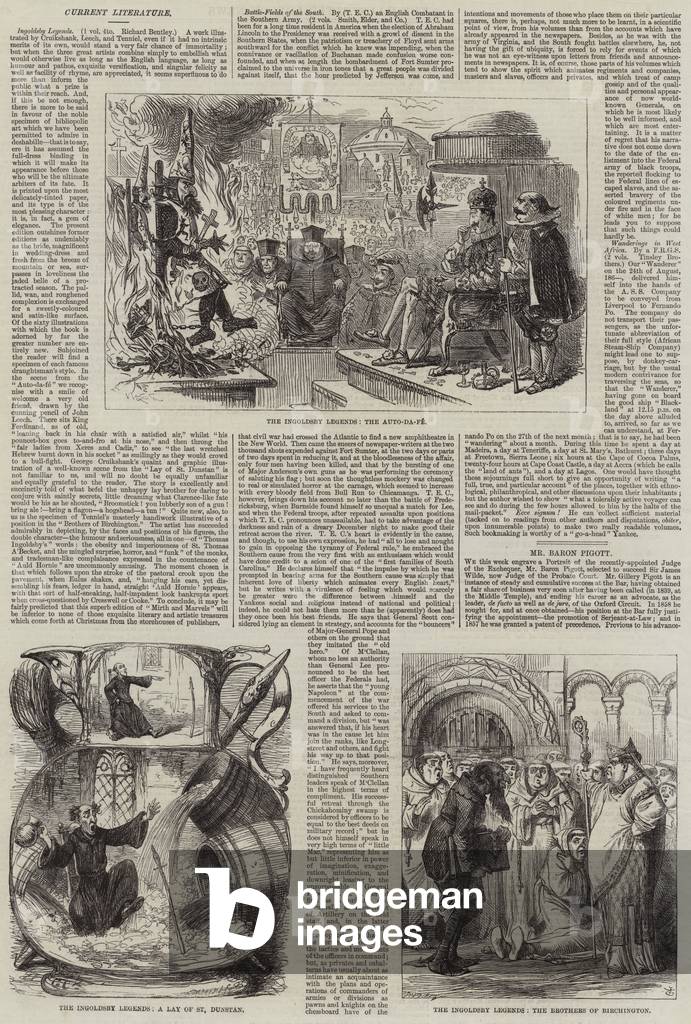 The Ingoldsby Legends (engraving) by George Cruikshank, b/w