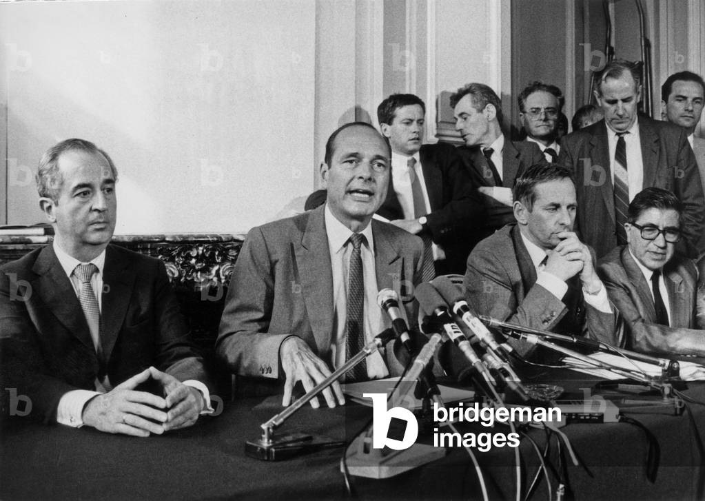 Image of Photography depicting Jacques Chirac 1987, b/w
