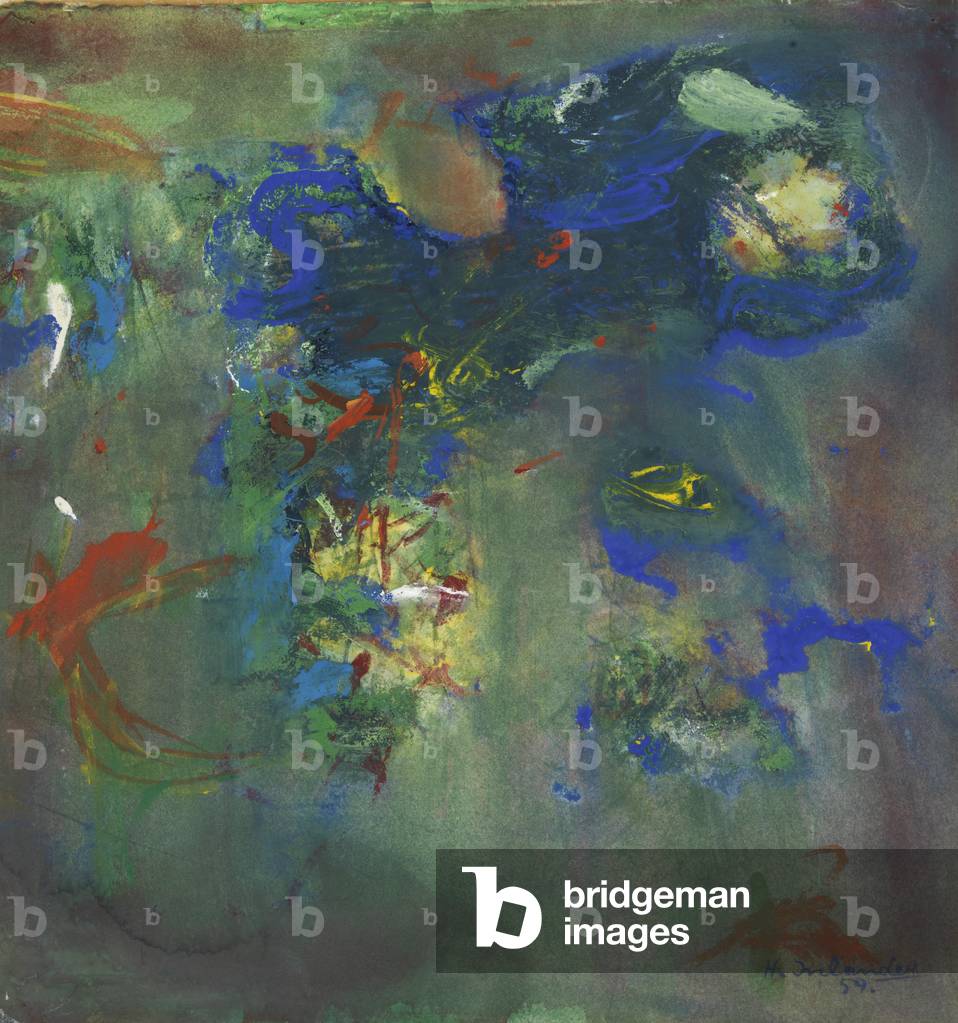 Flotsam, 1959 (guazzo su carta)