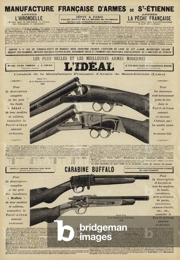 Advertisement for guns (litho)