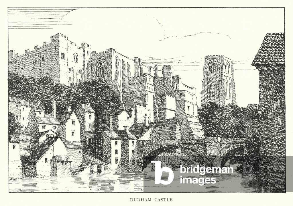 Image de Estampe représentant Château de Durham (litho) 1901 par Jenny Wylie