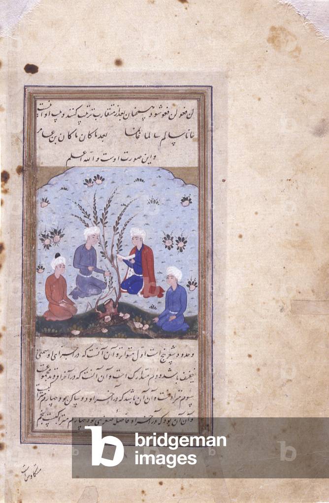Image of Drawing depicting Leaf With Miniatures 1501 by Persian Artist
