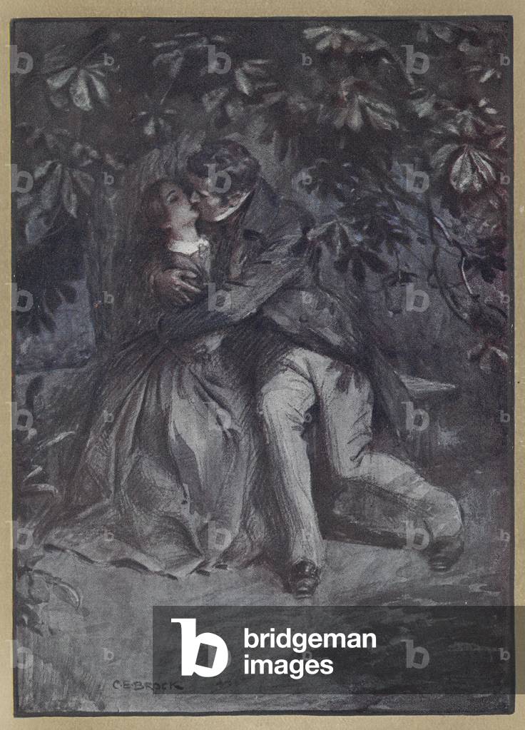 "Jane Eyre und Mr. Rochester umarmt"