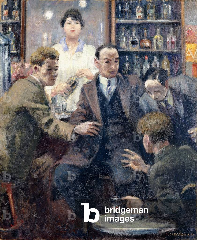 Discussion in a Bar, 1932 (oil on canvas)