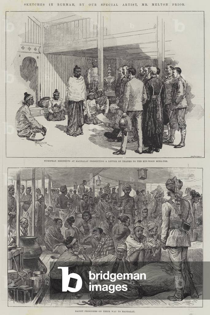 Sketches in Burmah (engraving) by Amedee Forestier