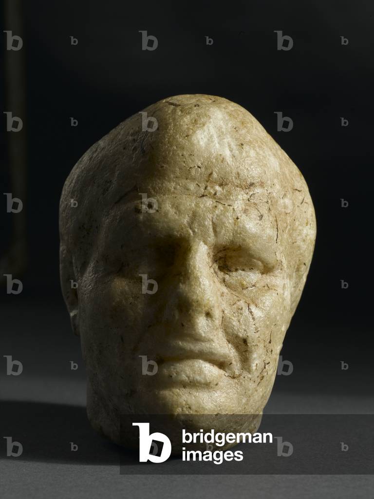 "Statue Fragment eines römischen Mannes" von Roman, b/w