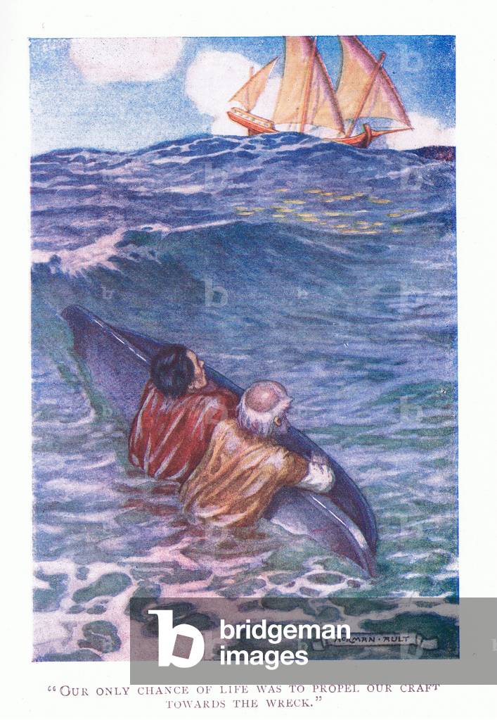 La nostra unica possibilità di vita era quella di spingere la nostra nave verso il relitto, 1928 (colore lito)