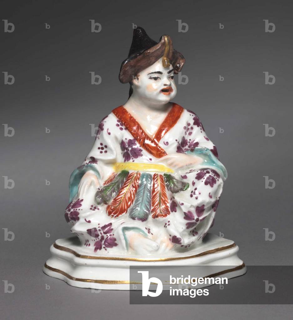 Sitzende chinesische Figur, Hersteller Meissen Porzellanfabrik, um 1730 (Porzellan)