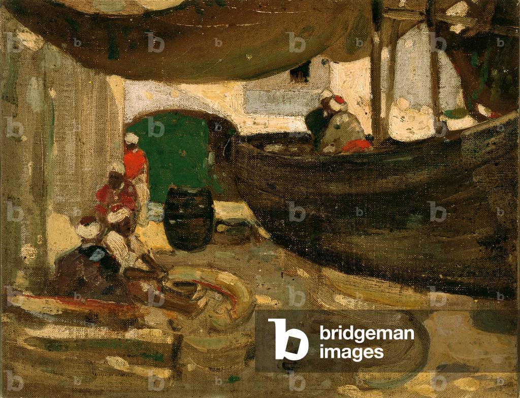 "Pescatori arabi e barche" 1897 di John Duncan Fergusson