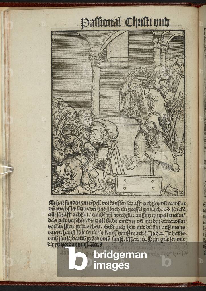 Página de Passional Christi und Antichristi, 1521 (xilografia)