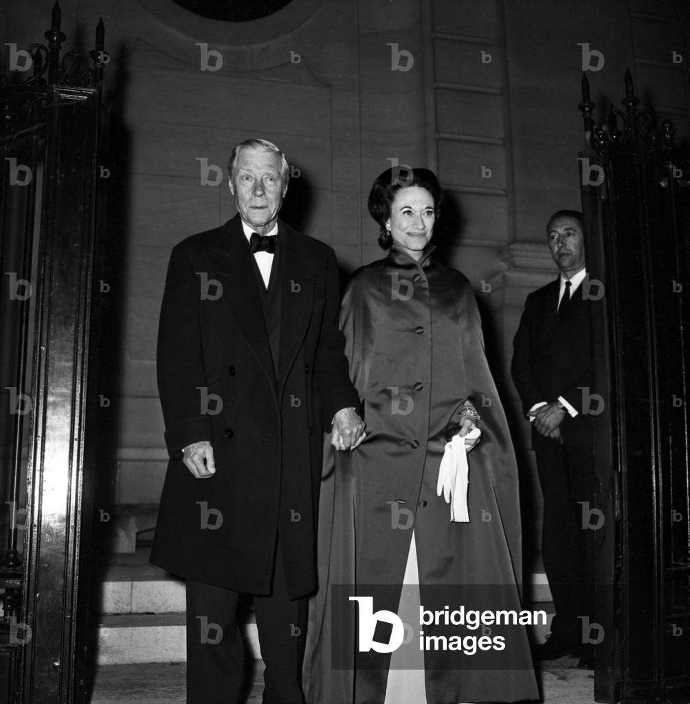 Immagine di Fotografia "Il Duca Edoardo di Windsor e la Duchessa di Windsor (Wallis Simpson) arrivano a una fe