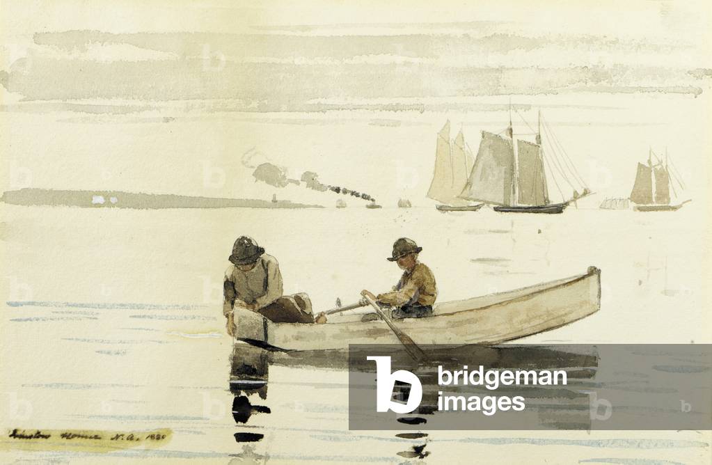Immagine di Disegno "ragazzi pesca" 1880 di Winslow Homer
