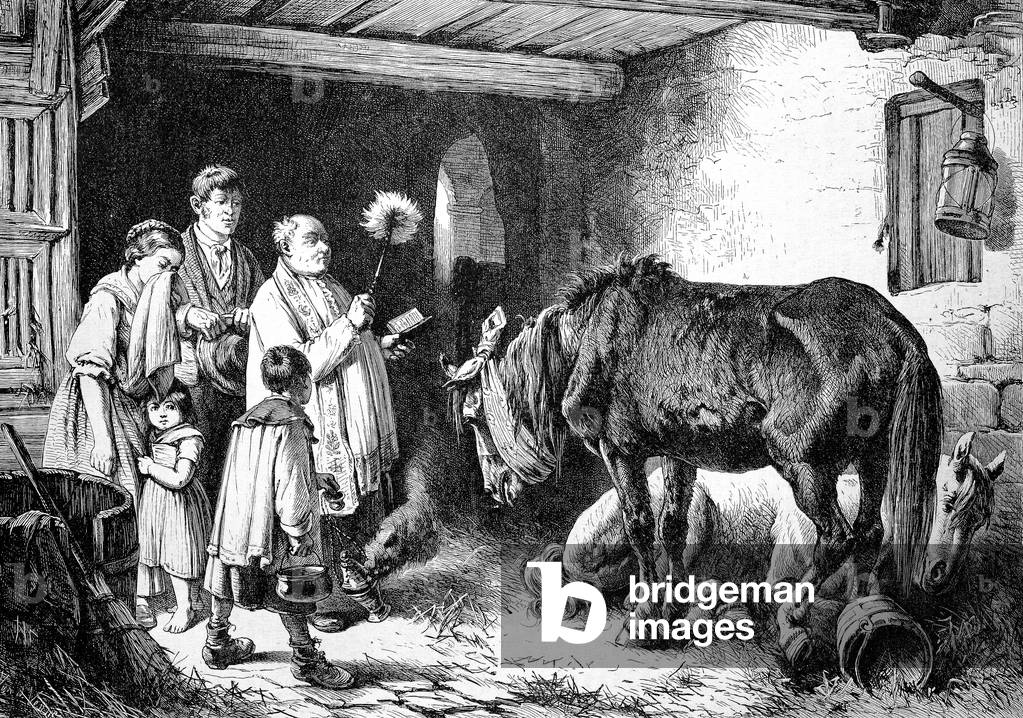 "Exorzismus" 1882, b/w