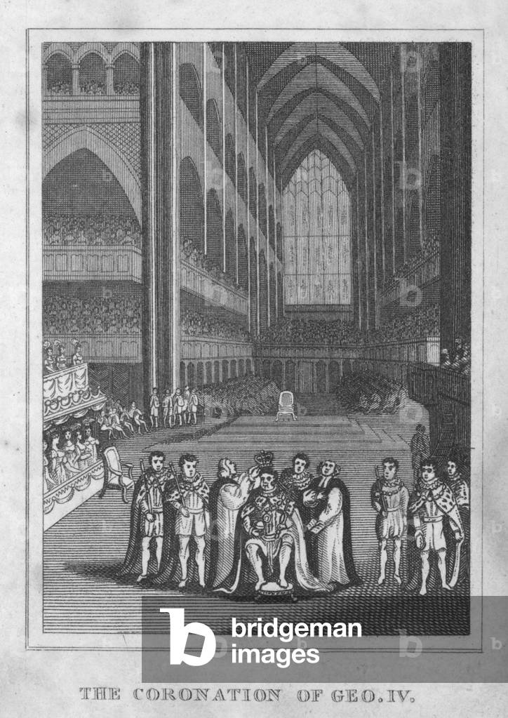 "L'incoronazione di Giorgio IV (incisione)" 1900 di English School