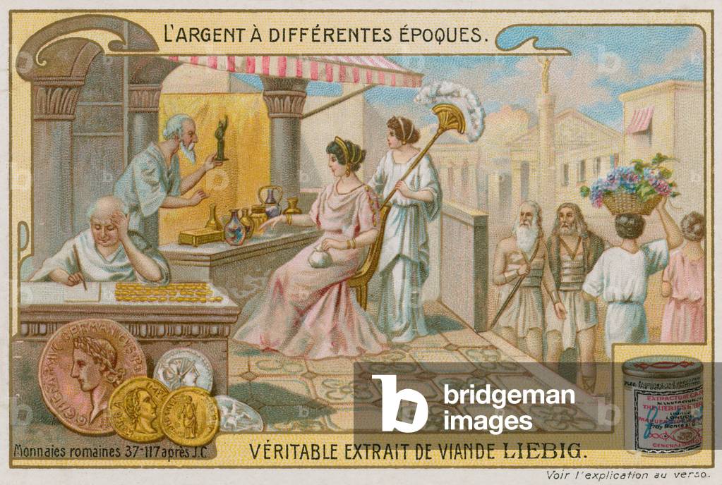 The Romans and Their Imperial Coins (chromolitho) by European Artist