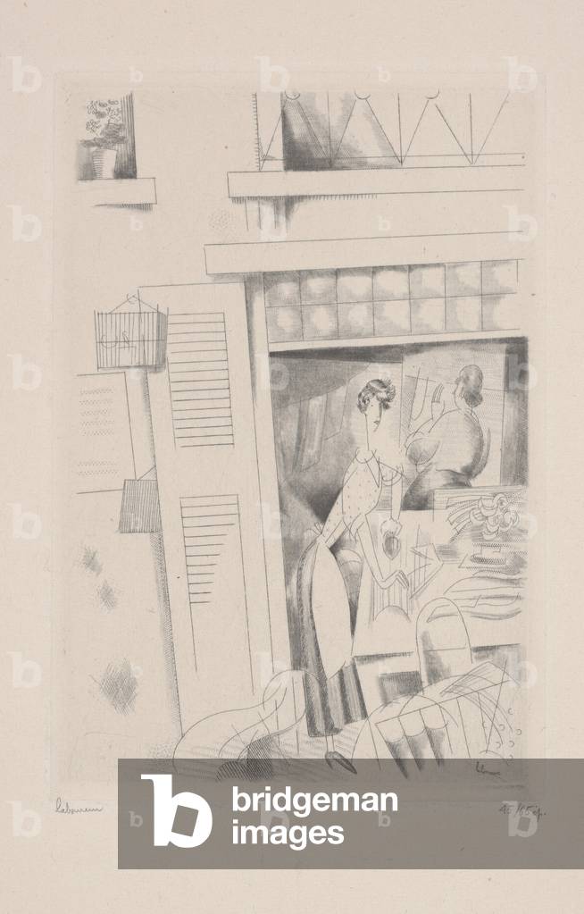The Laundress, 1925 (etching)