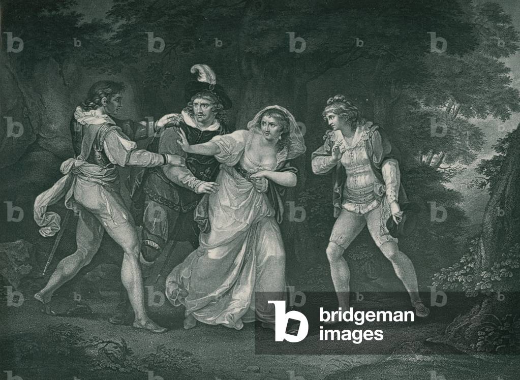 Shakespeare: I due signori di Verona, atto V, scena 3 (lito)
