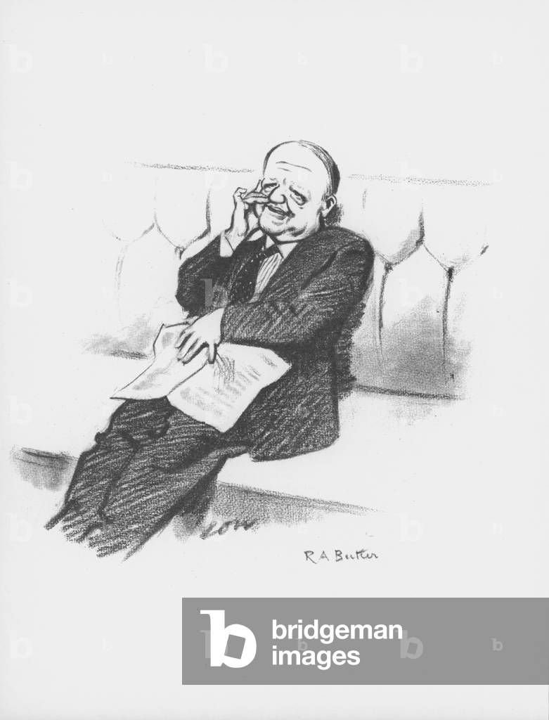 Immagine di Stampa "R A Maggiordomo (lito)" di David Low, b/w