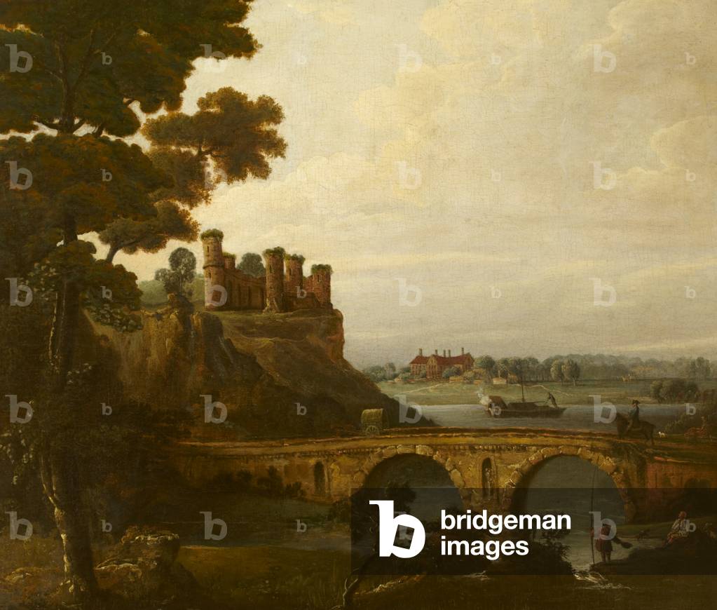 River Landscape with Castle and Bridge