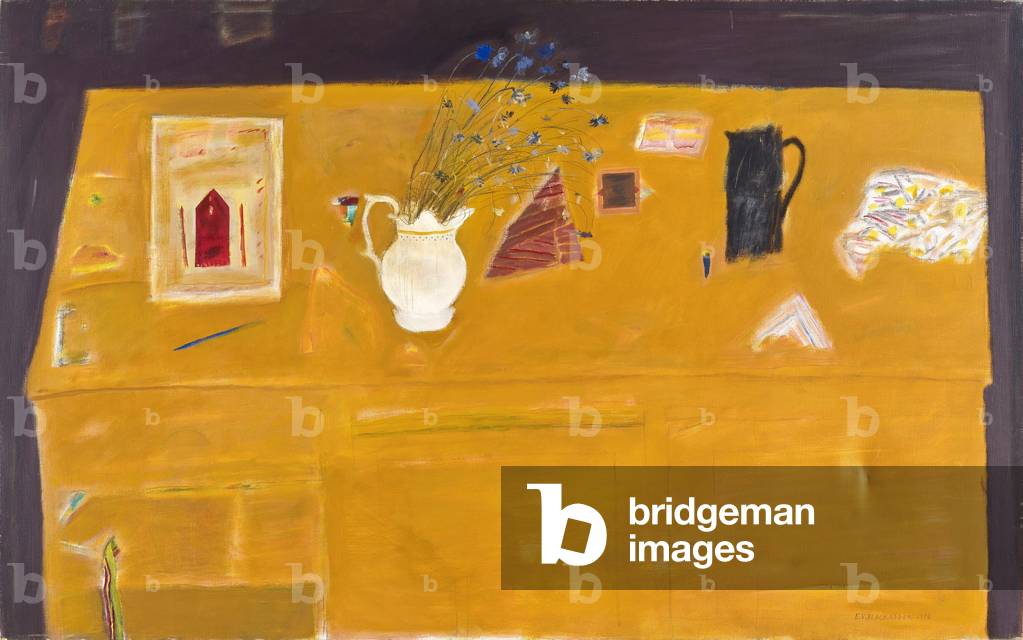 La tavola gialla, 1976 (olio su tela)