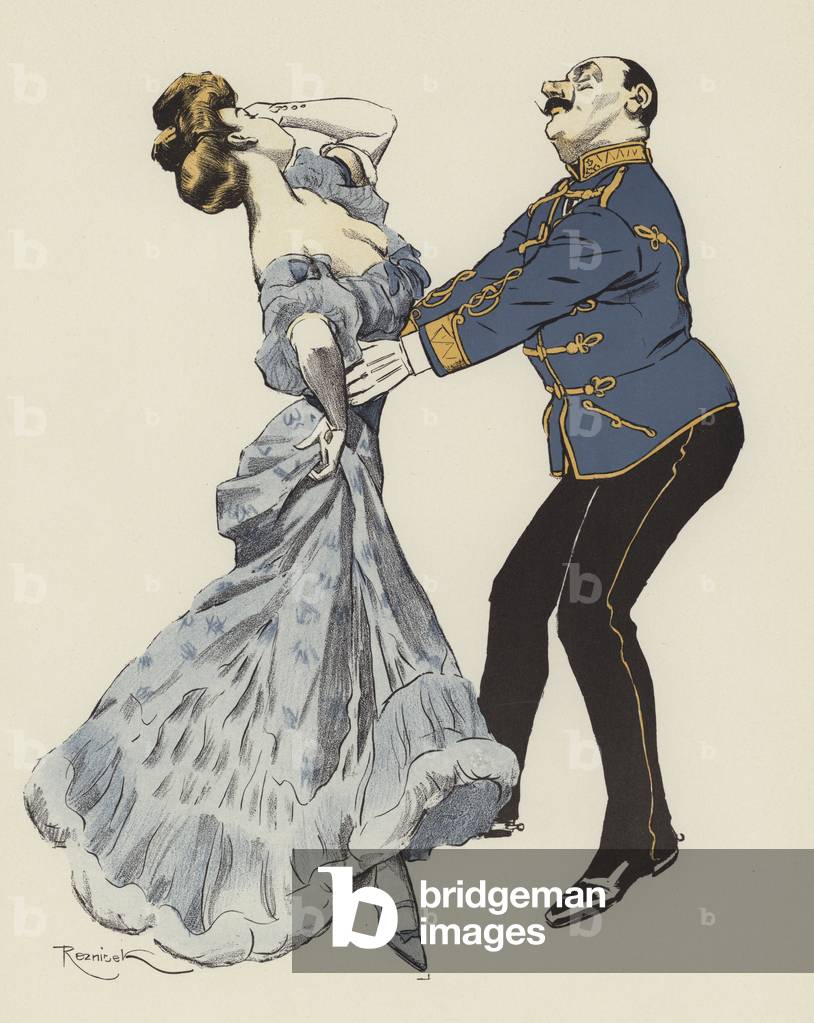 Csardas (colour litho) by Ferdinand von Reznicek