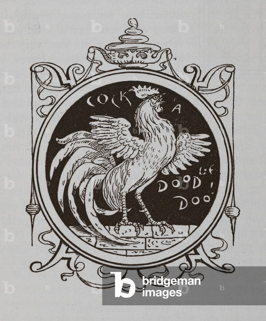 "Un gallo che canta." di Walter Crane