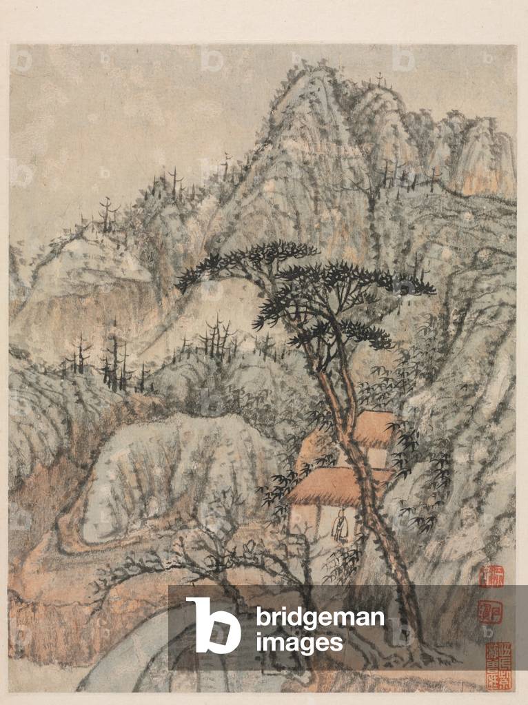 Bild von Zeichnung "Erinnerungen an den Qinhuai Fluss" von Daoji Shitao