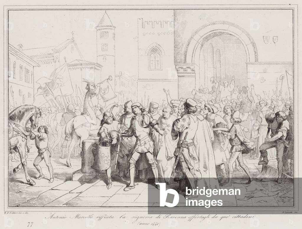Antonio Marcello rifiuta la signoria di Ravenna offertagli da quei cittadini by Italian Artist
