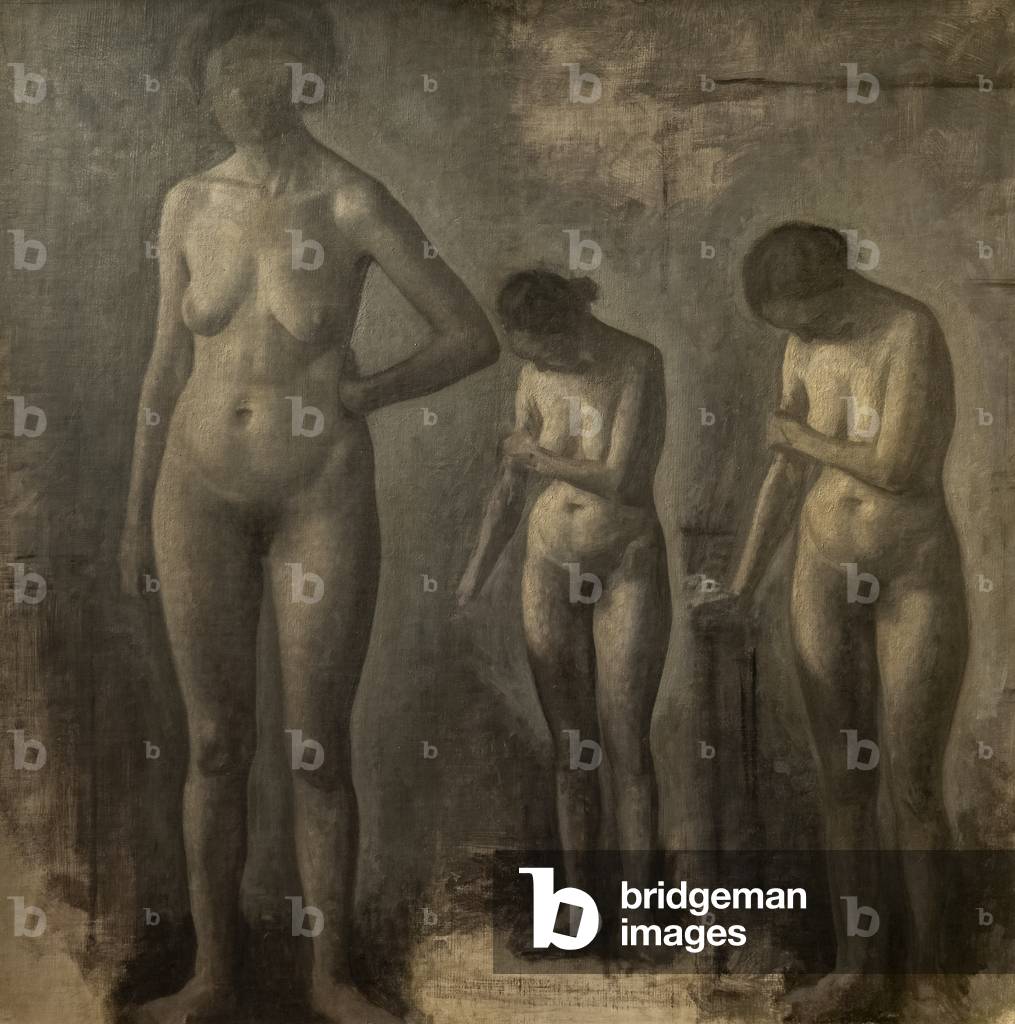 Tre studi di nudo femminile, 1909-10 (olio su tela)