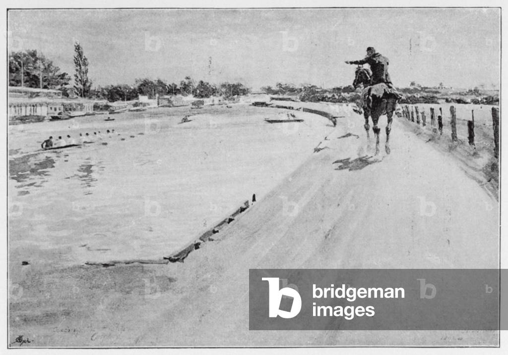 L'entraînement des huit (litho)