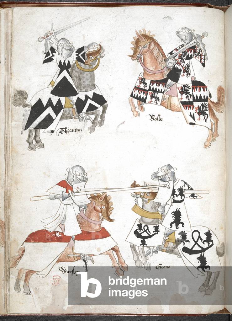 "Cavalieri che giochano."
