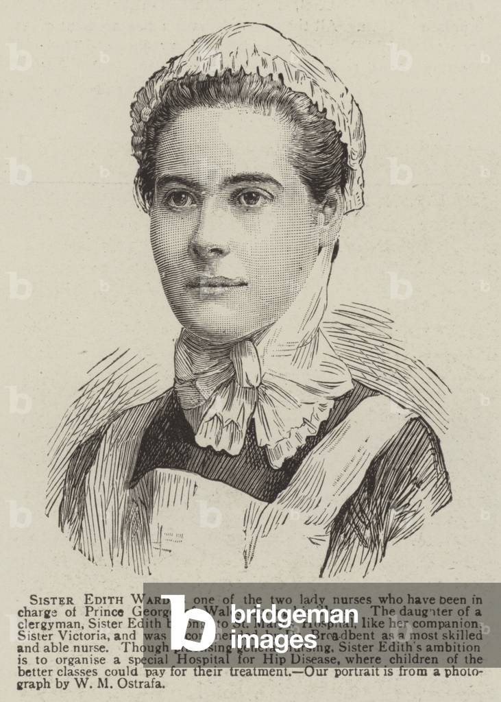 "Sorella Edith Ward (incisione)" di English School, b/w