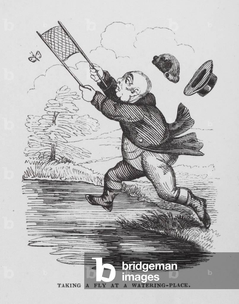 Prendere una mosca in un luogo di irrigazione (incisione)