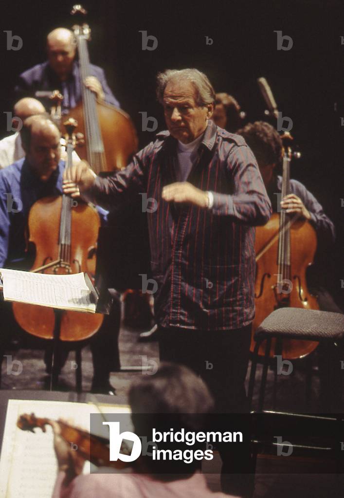 Image of Photography depicting Neville Marriner - portrait of the English conductor and violinist by Thierry M