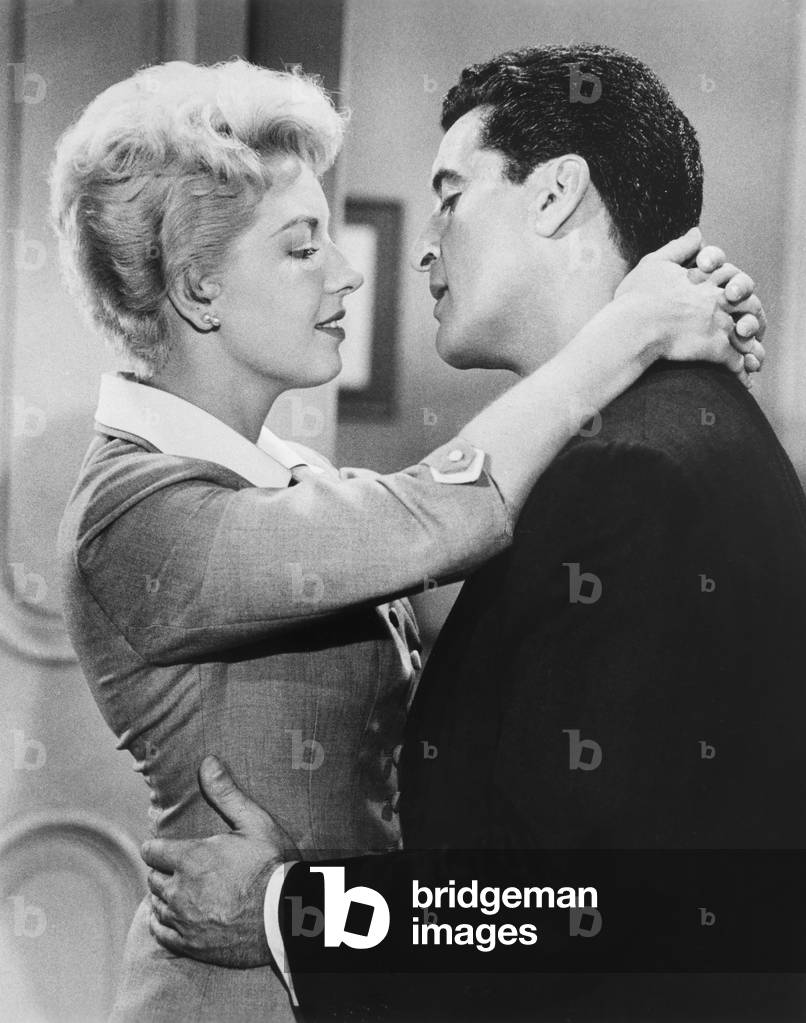 Merry Enders, Hal March, (sul set), 1957 (foto b/n)